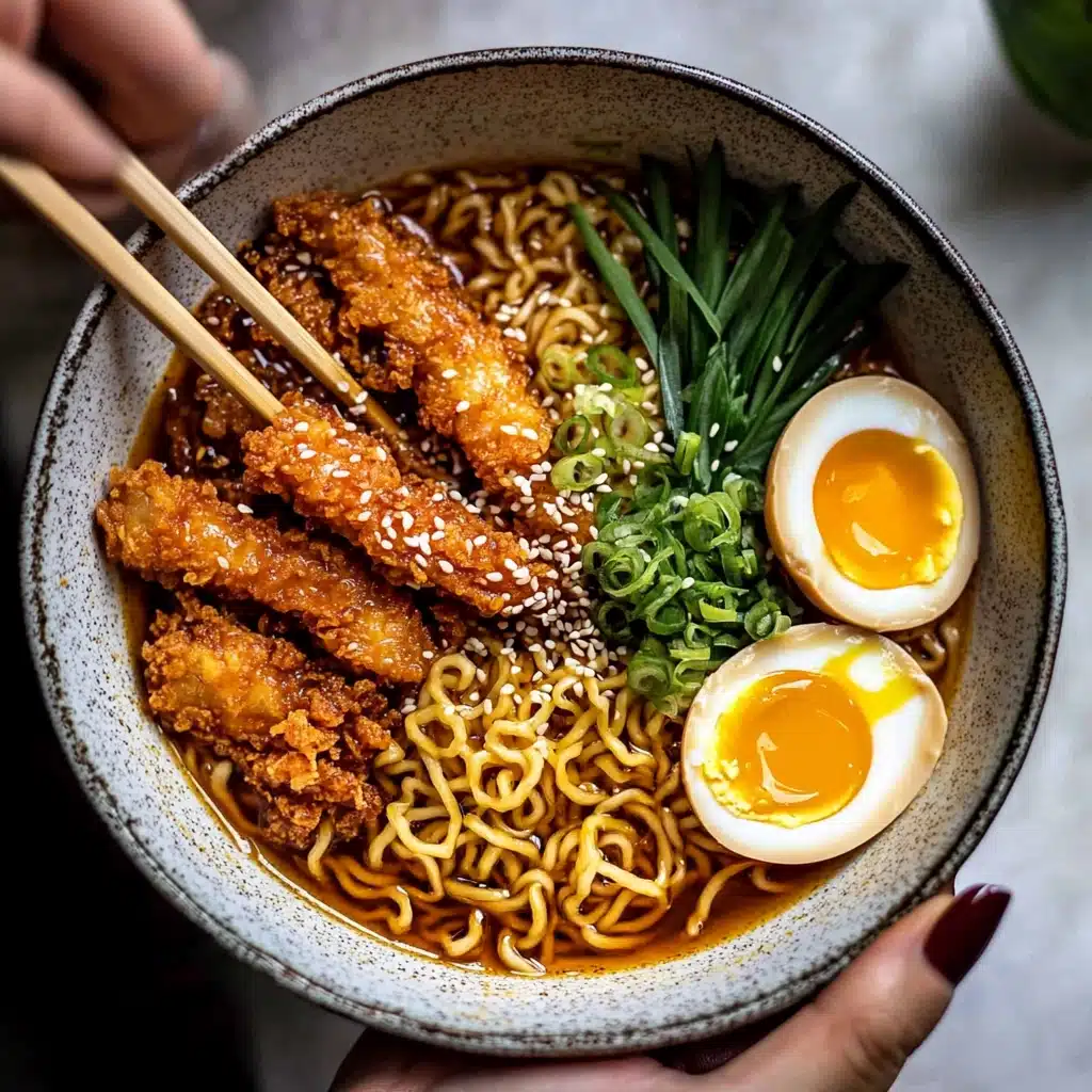30 Minute Spicy Miso Chicken Katsu Ramen Recipe - Recipe Image