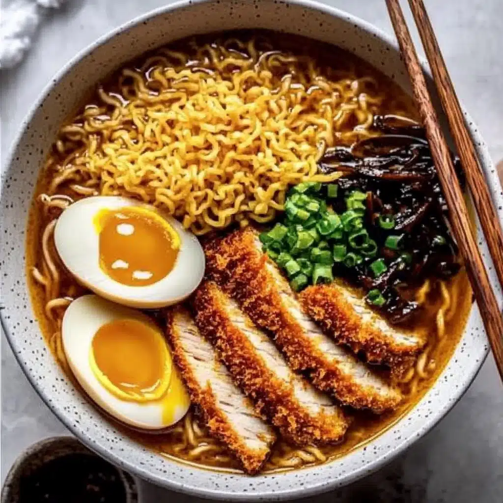 30 Minute Spicy Miso Chicken Katsu Ramen Recipe - Recipe Image