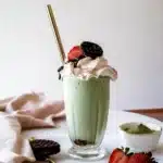 Green Tea Frappe with Cookies and Cream Topping Recipe