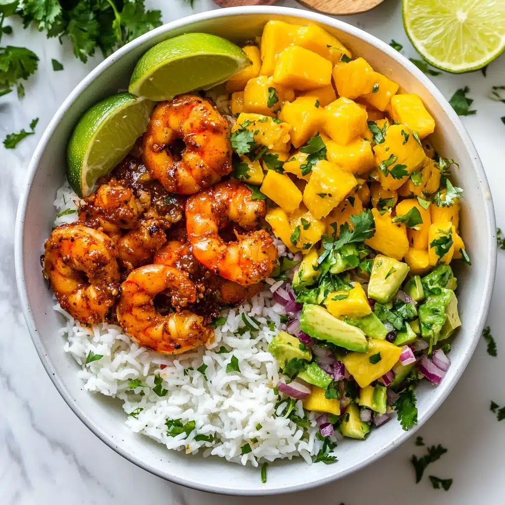 Chili Lime Shrimp Bowls with Mango-Avocado Salsa Recipe - Recipe Image
