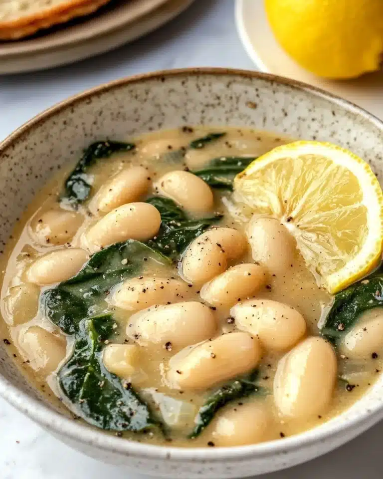 Creamy Lemon Garlic Butter Beans Recipe