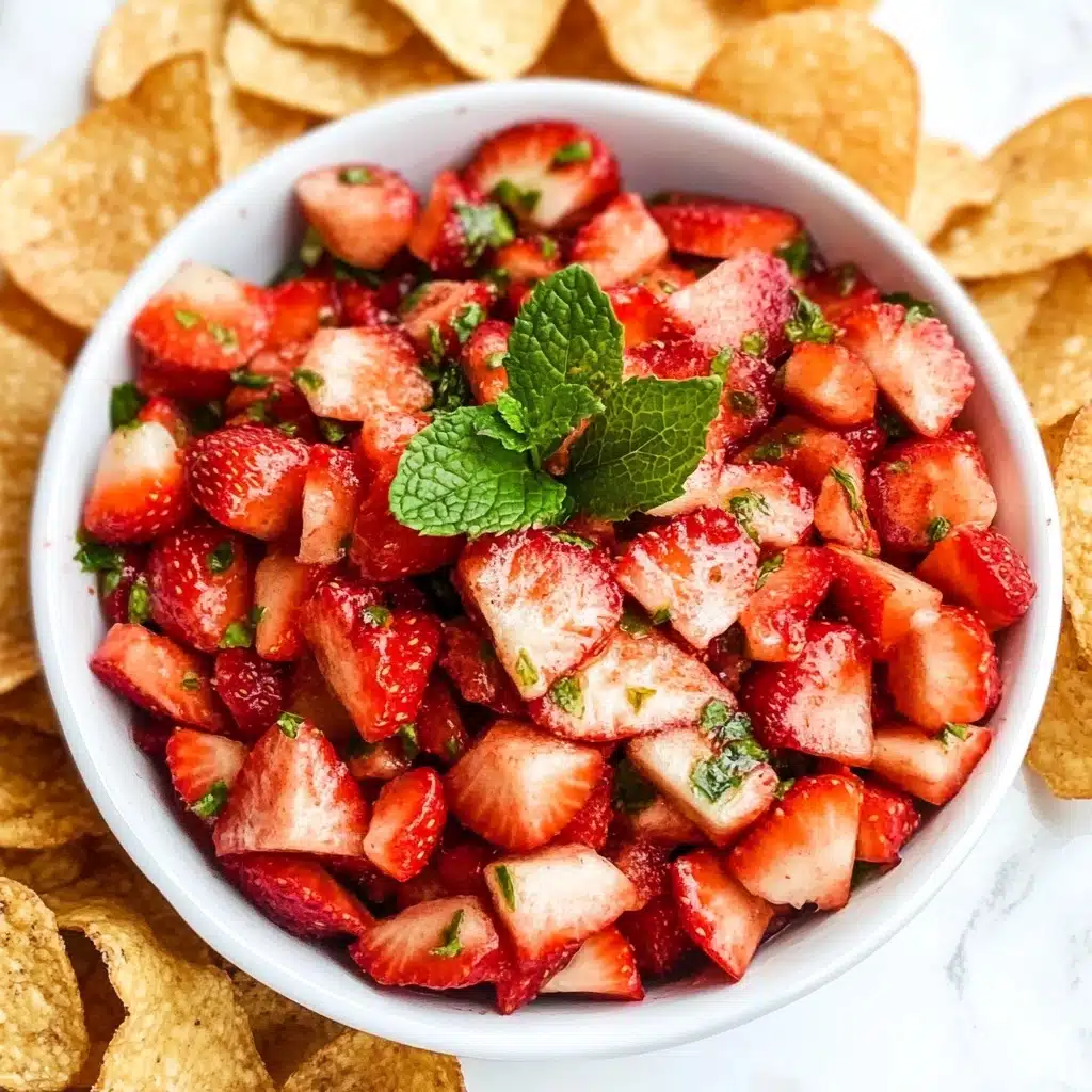 Dessert Strawberry Salsa with Cinnamon Chips Recipe - Recipe Image