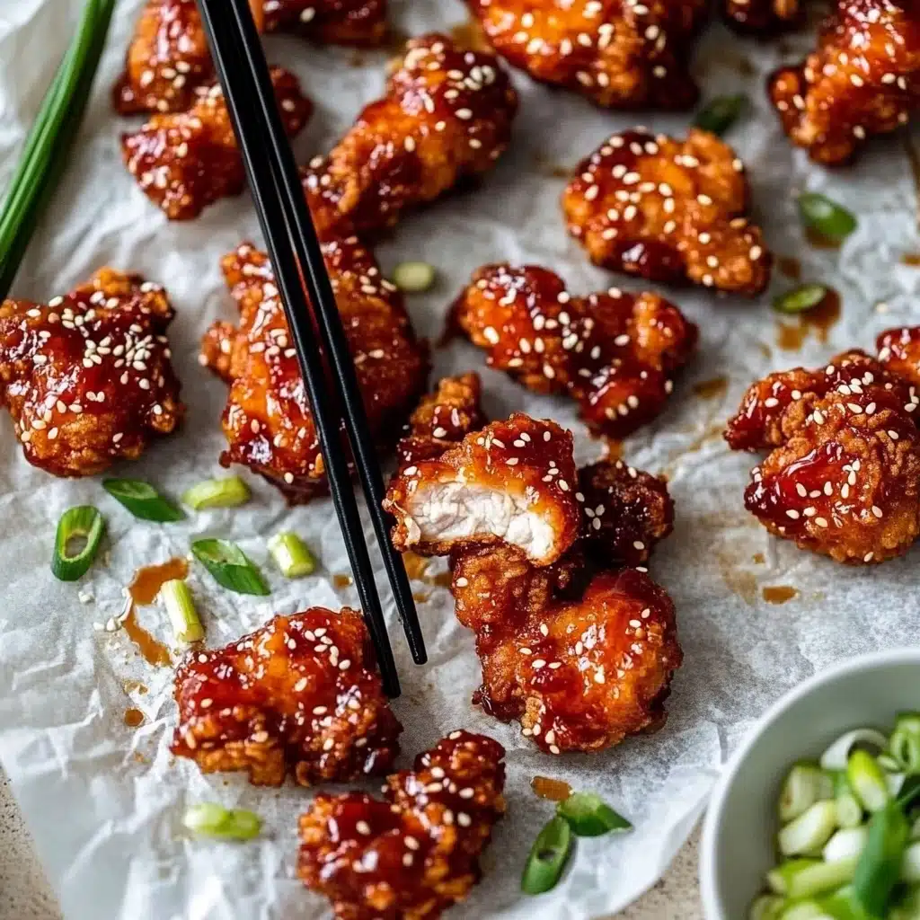 Oven Fried Korean Popcorn Chicken. Recipe - Recipe Image