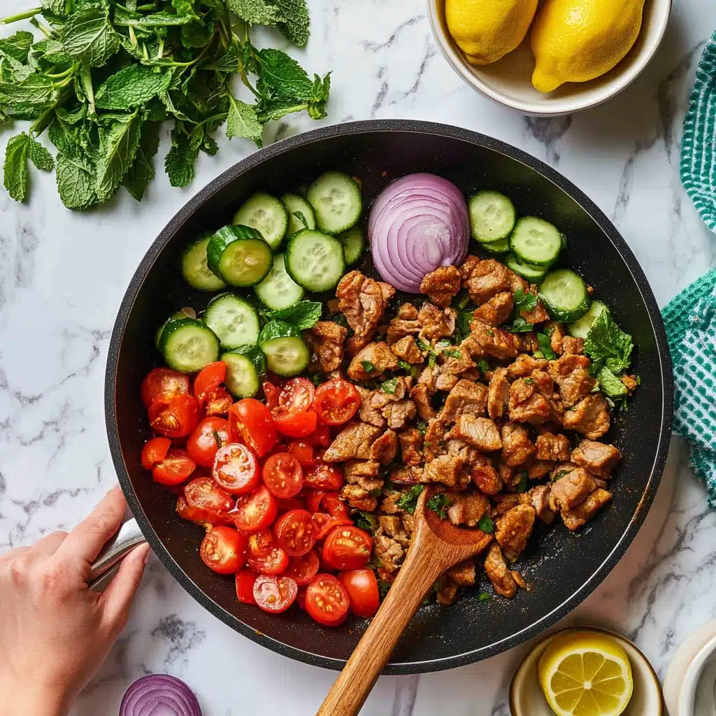 Chicken Shawarma Crispy Rice Salad with Lemon-Tahini Dressing Recipe - Recipe Image