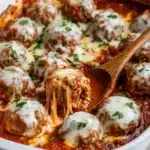 Meatballs Parmesan Casserole Recipe