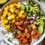 Chili Lime Shrimp Bowls with Mango-Avocado Salsa Recipe