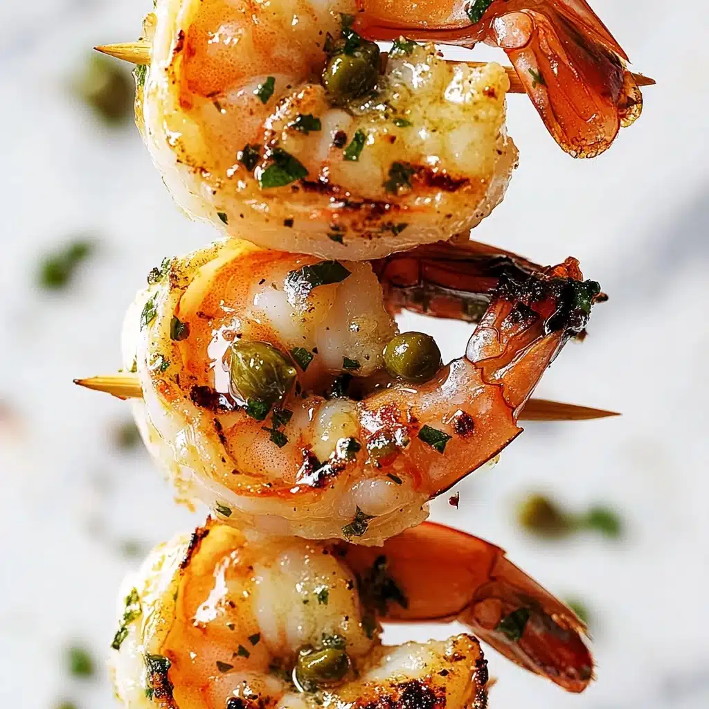 Grilled Shrimp Piccata Skewers Recipe - Recipe Image