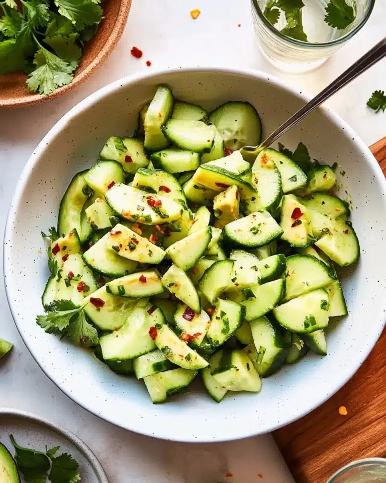 5-Minute Spicy Cucumber Salad Recipe
