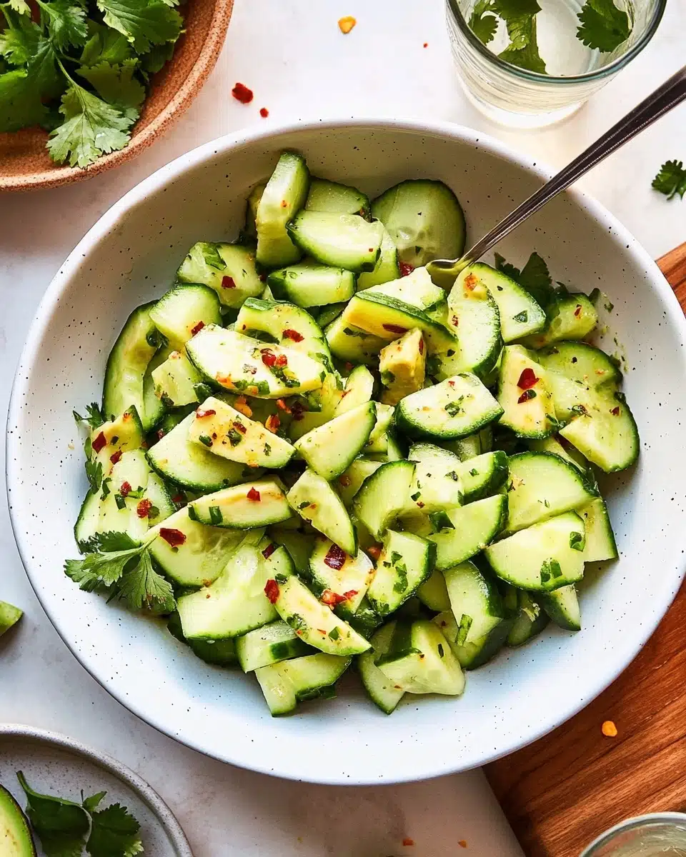 5-Minute Spicy Cucumber Salad Recipe