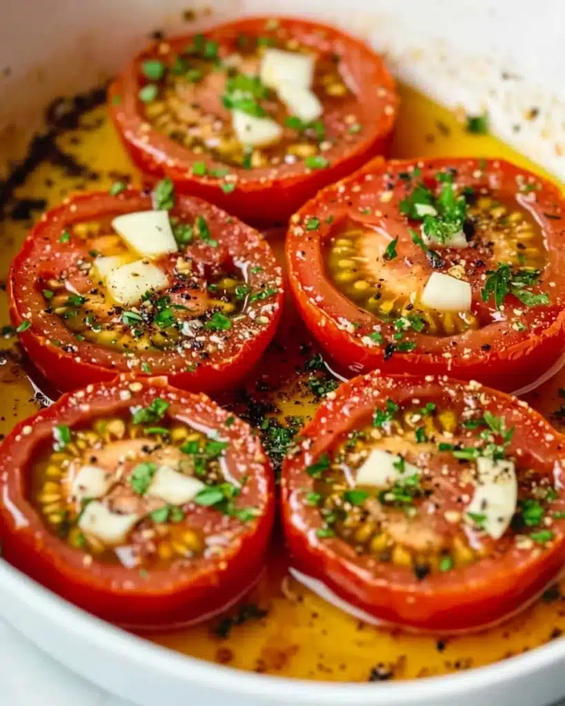 Garlic Fried Tomatoes Recipe