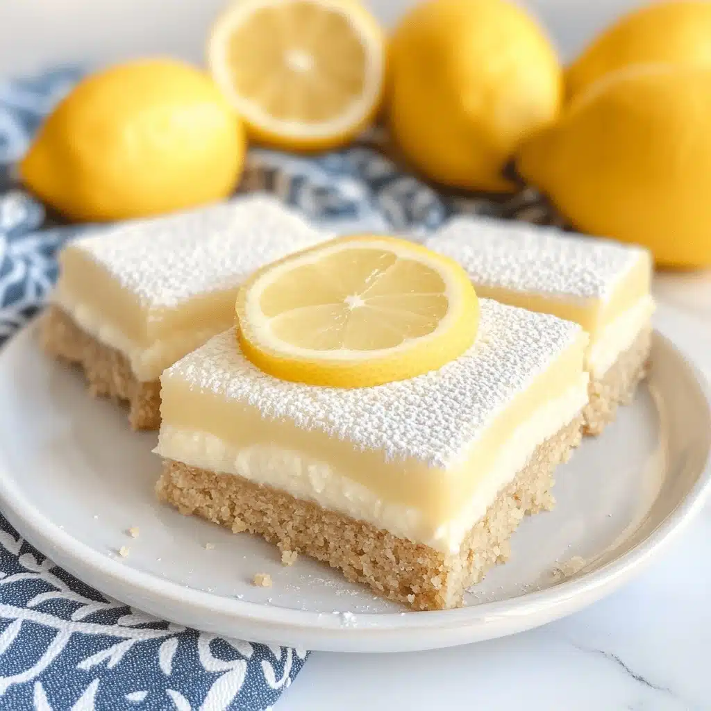 Creamy Vegan Lemon Bars Recipe - Recipe Image