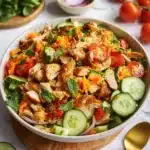 Chicken Shawarma Crispy Rice Salad with Lemon-Tahini Dressing Recipe