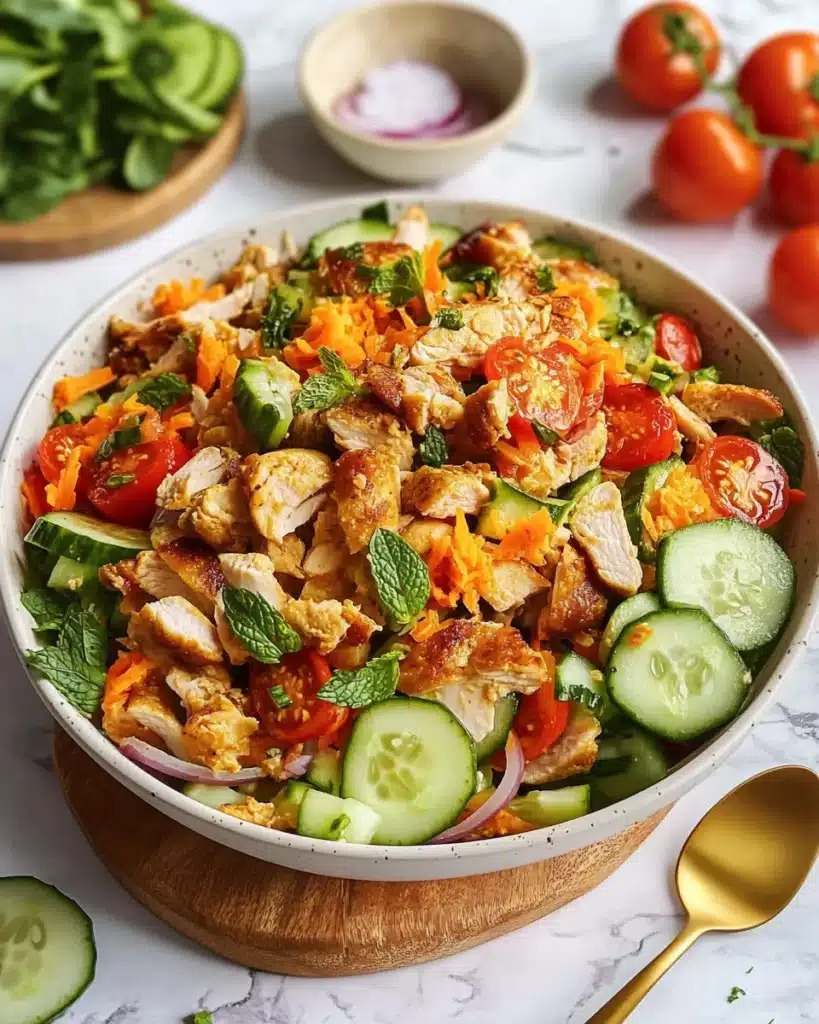 Chicken Shawarma Crispy Rice Salad with Lemon-Tahini Dressing Recipe