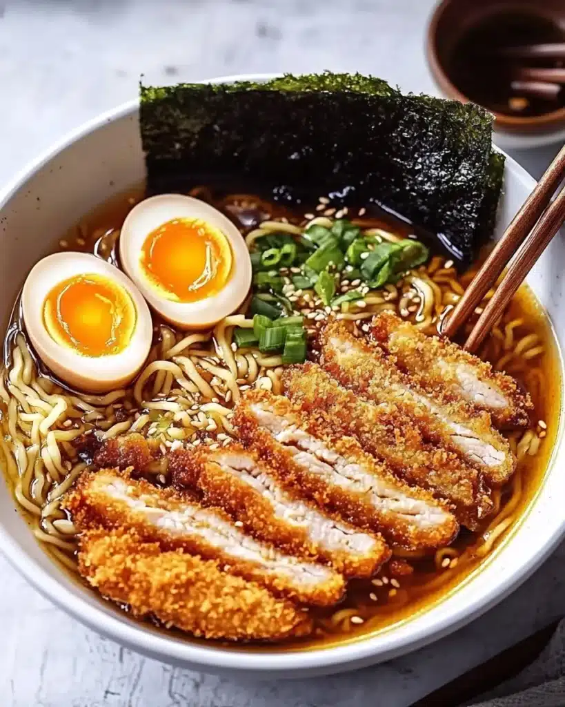 30 Minute Spicy Miso Chicken Katsu Ramen Recipe
