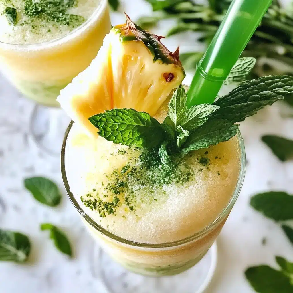 Pineapple Coconut Virgin Mojito Float Recipe - Recipe Image