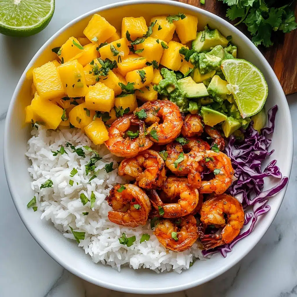 Chili Lime Shrimp Bowls with Mango-Avocado Salsa Recipe - Recipe Image
