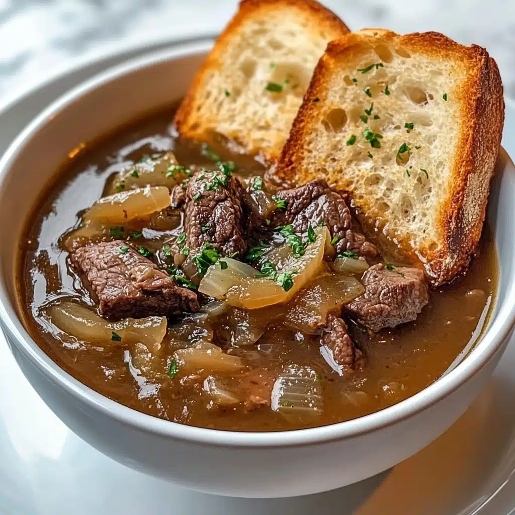 French Onion Beef Short Rib Soup Recipe - Recipe Image