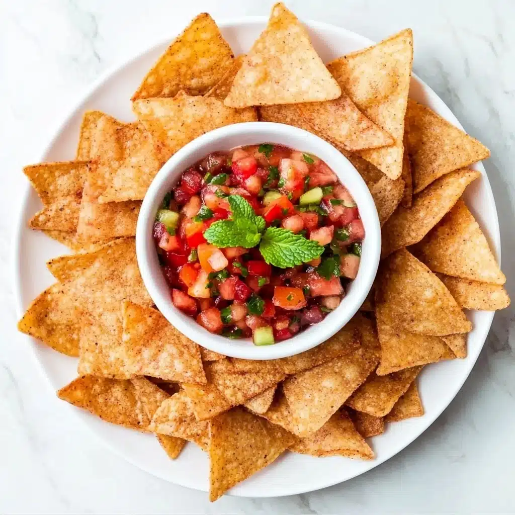 Dessert Strawberry Salsa with Cinnamon Chips Recipe - Recipe Image
