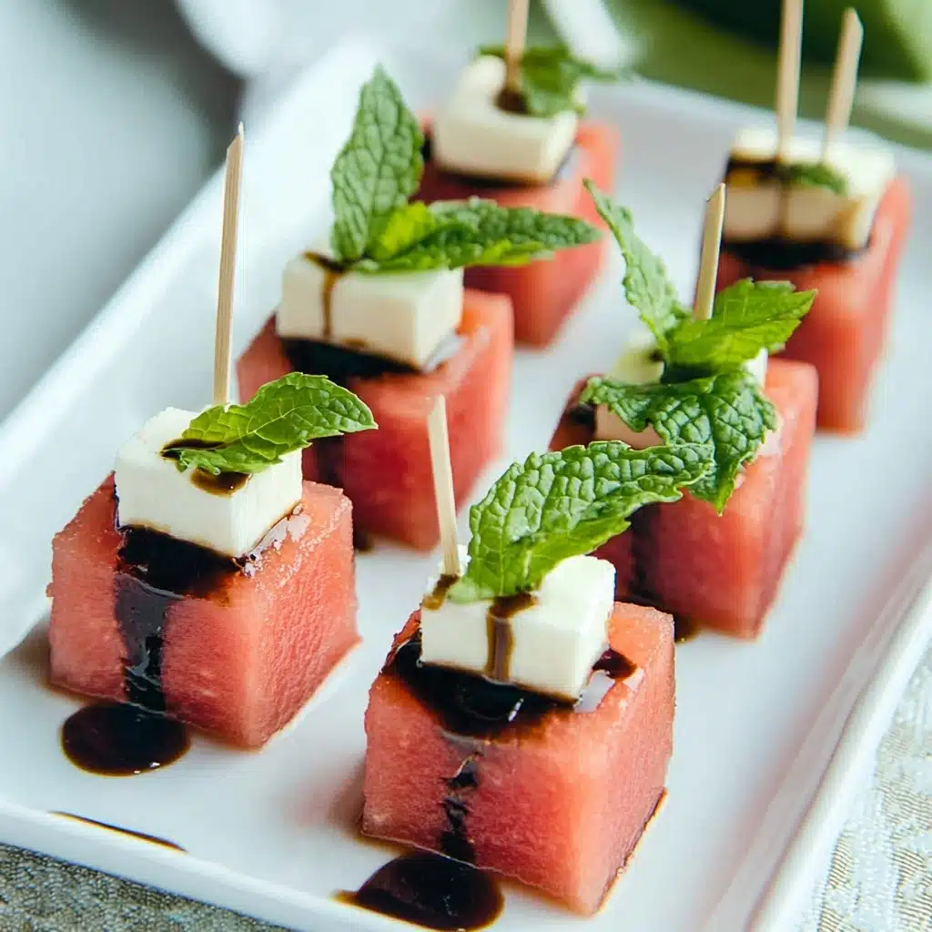 Easy Watermelon Feta Skewers Recipe - Recipe Image