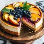 Blueberry Peach Cheesecake Recipe