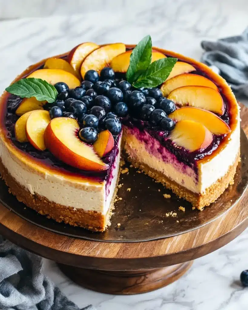 Blueberry Peach Cheesecake Recipe