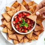 Dessert Strawberry Salsa with Cinnamon Chips Recipe