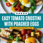 Sauteed Tomato Breakfast Crostini With Poached Eggs Recipe