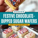 Red White & Blue Chocolate-Dipped Sugar Wafers Recipe