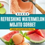 Watermelon Mojito Sorbet Recipe