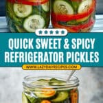 Sweet and Spicy Refrigerator Pickles Recipe