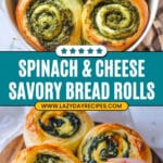 Spinach and Cheese Stuffed Bread Rolls Recipe