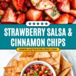 Dessert Strawberry Salsa with Cinnamon Chips Recipe