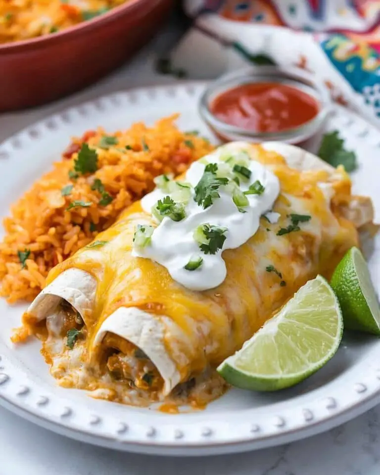 Smothered Green Chile Chicken Burritos Recipe