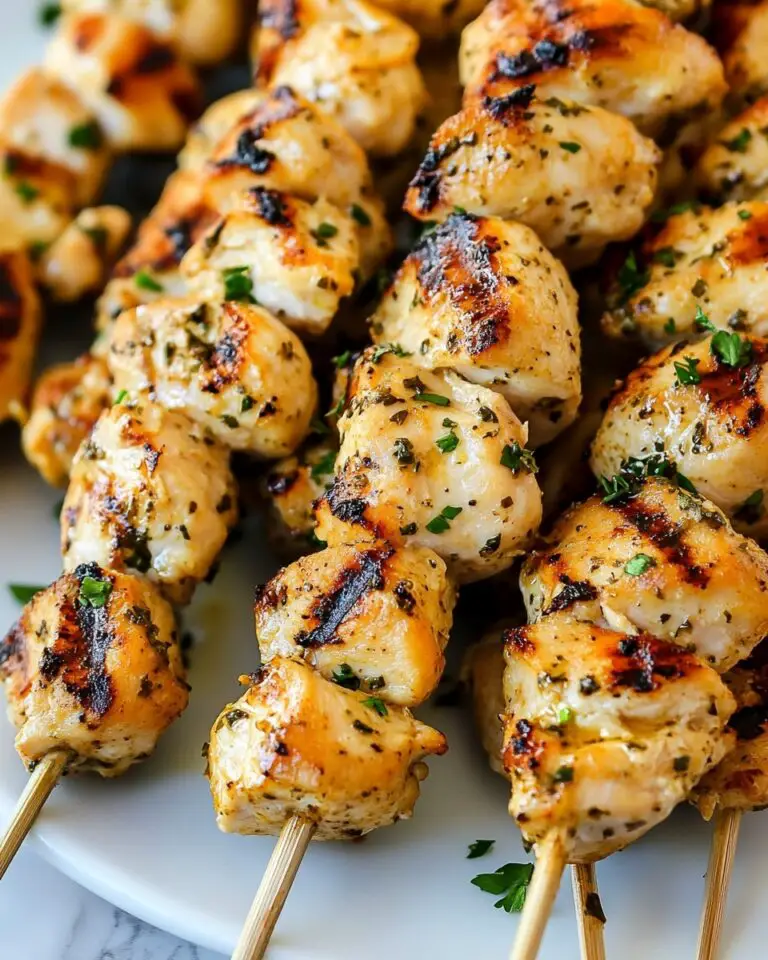 Garlic Parmesan Chicken Kebabs Recipe