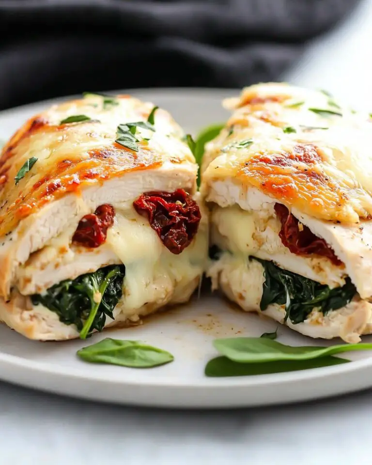 Spinach and Sun-Dried Tomato Stuffed Chicken Breast Recipe