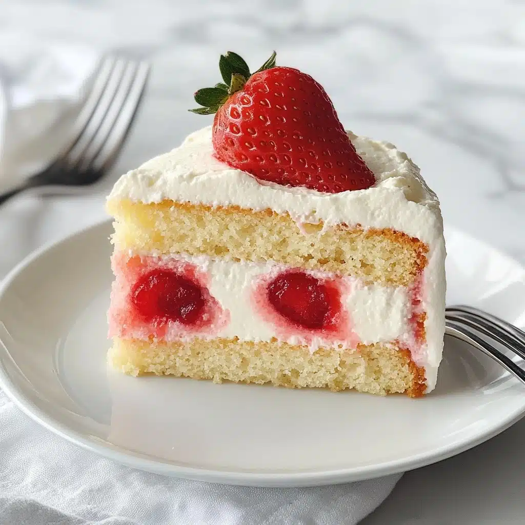 STRAWBERRY JELLO POKE CAKE Recipe - Recipe Image