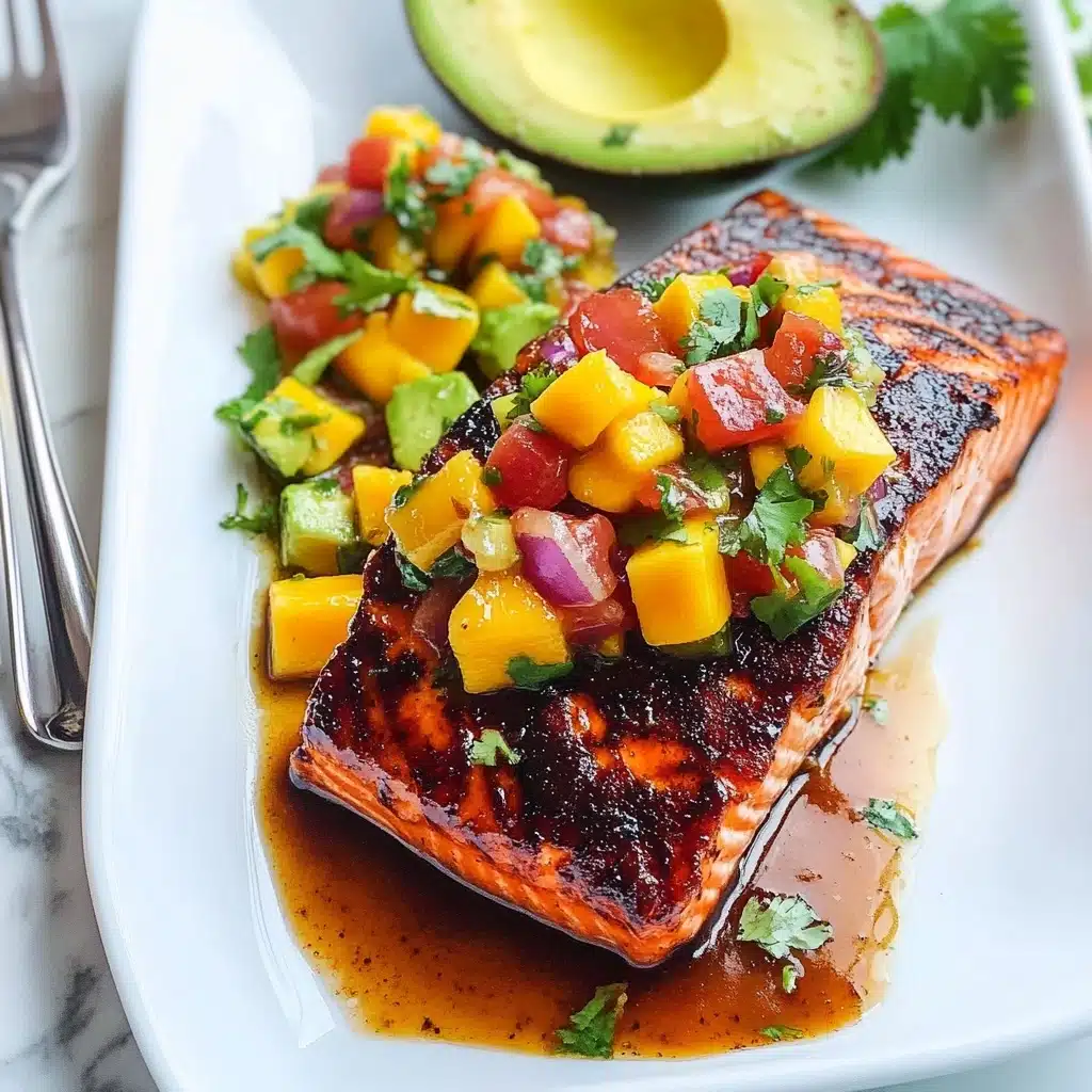 Easy Mango Teriyaki Salmon Recipe - Recipe Image