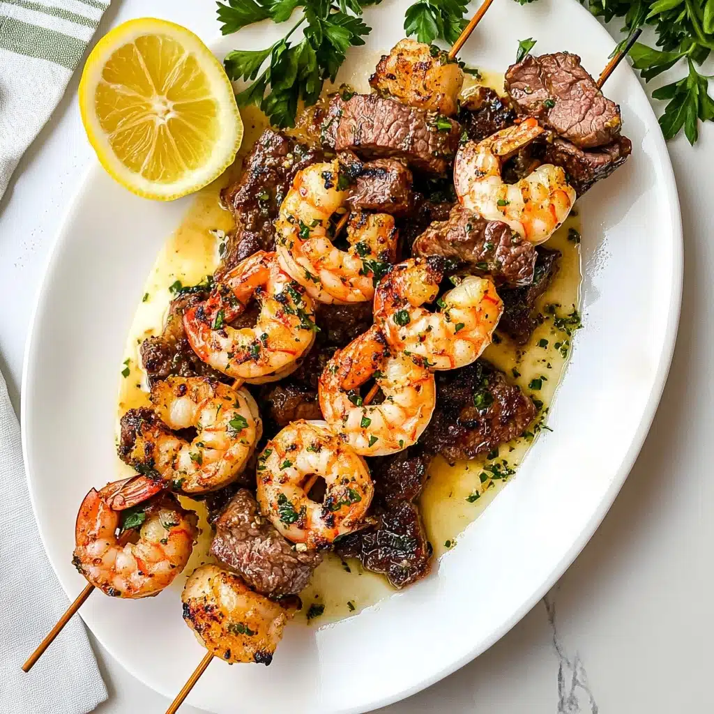Grilled Steak and Shrimp Kabobs Recipe - Recipe Image