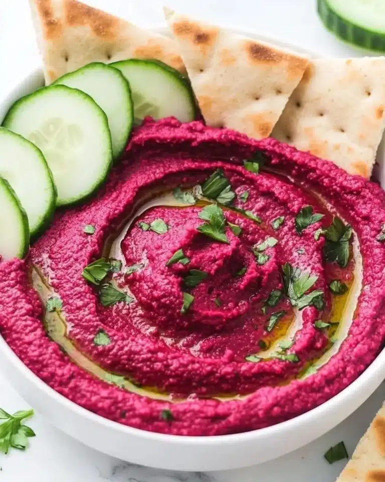 Easy Beetroot Hummus with Tahini (Dairy-Free) Recipe
