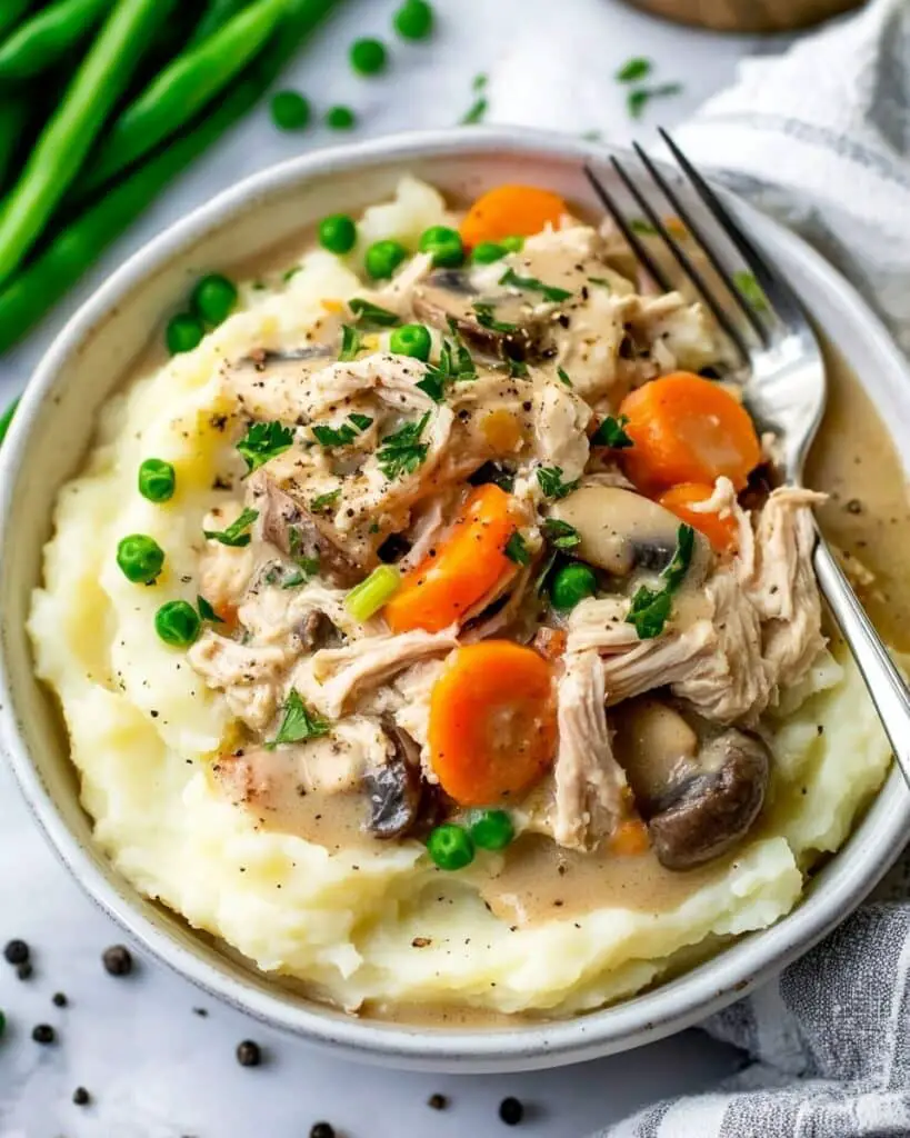 Creamy Chicken Thigh Casserole with Mushrooms and Vegetables Recipe