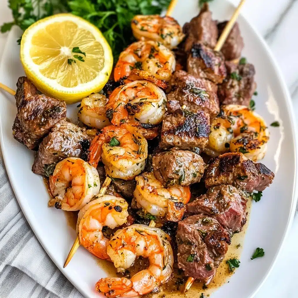 Grilled Steak and Shrimp Kabobs Recipe - Recipe Image