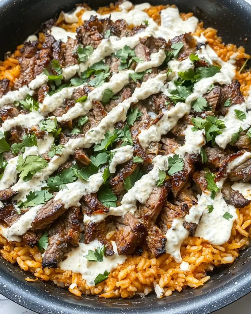 Cheesy Steak & Cilantro Lime Rice Wraps Recipe