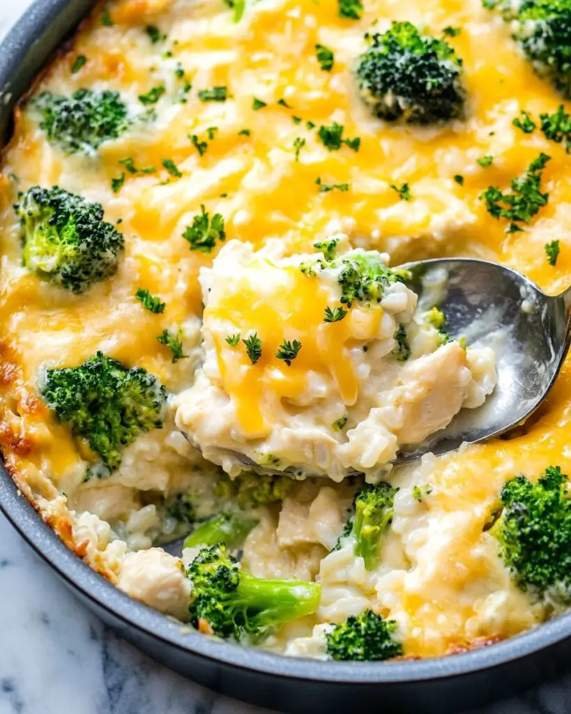 Cheesy Broccoli Chicken and Rice Casserole Recipe