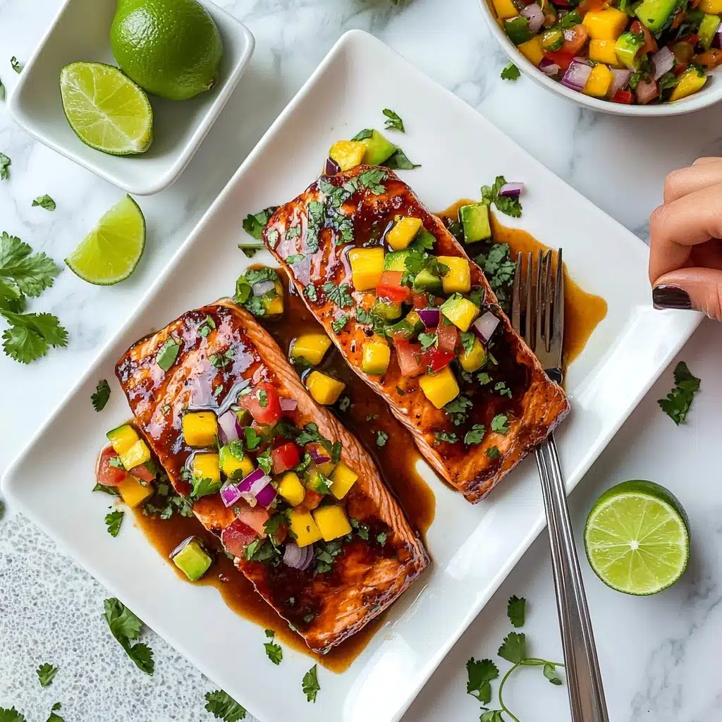 Easy Mango Teriyaki Salmon Recipe - Recipe Image
