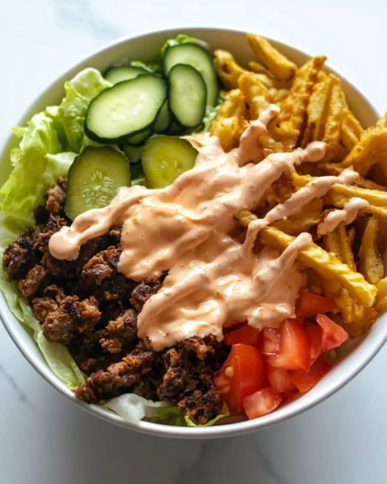 Burger Bowls with Crispy Potatoes and Savory Beef Mince Recipe