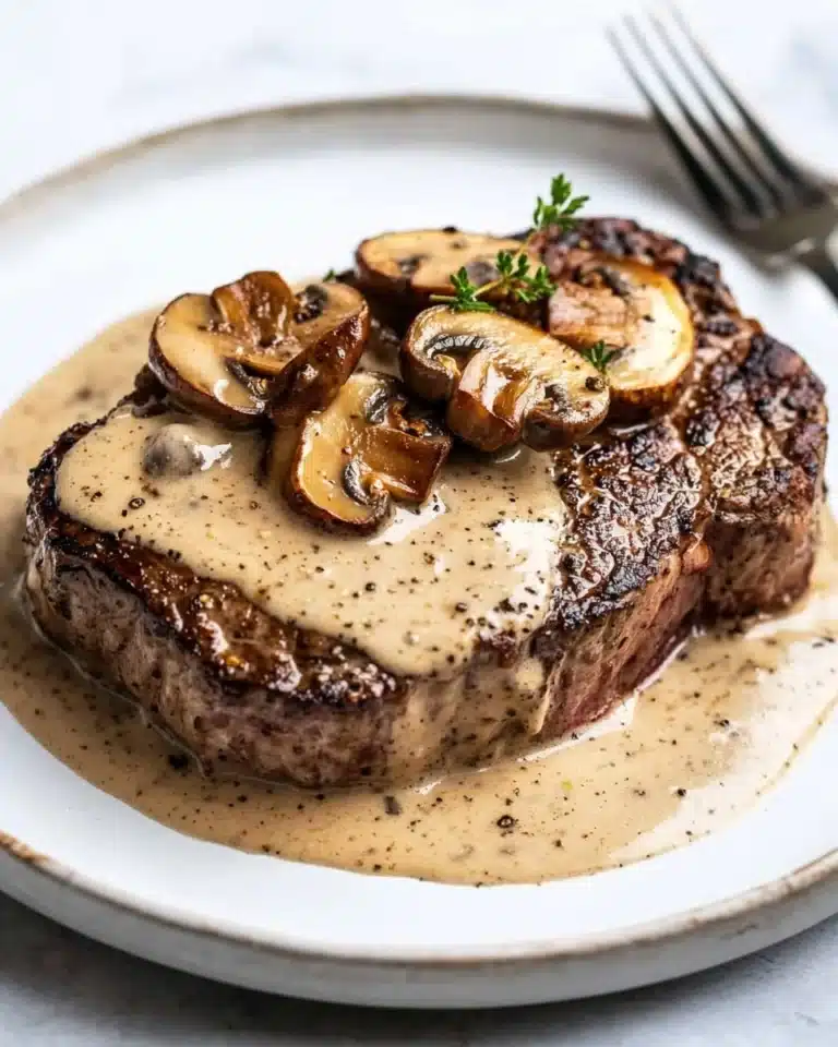 Mushroom Cream Sauce for Steak Recipe