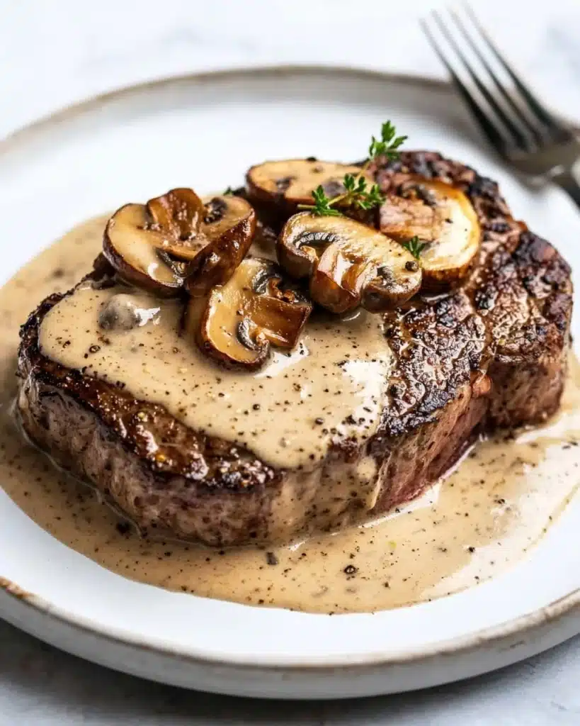 Mushroom Cream Sauce for Steak Recipe