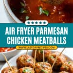 Air Fryer Chicken Meatballs With Parmesan Recipe