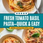 No-Cook Tomato Basil Pasta Recipe