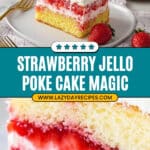 STRAWBERRY JELLO POKE CAKE Recipe